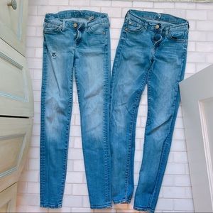 7 FOR ALL MANKIND SKINNY JEANS BUNDLE